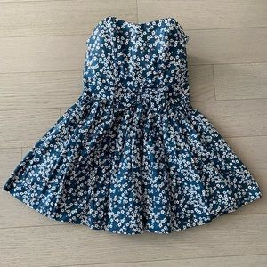 JACK WILLS Cherry Blossom pattern Teal Dress US 6, lightly worn great condition!